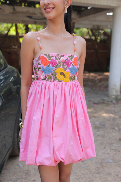 Pink Mimosa Balloon Dress