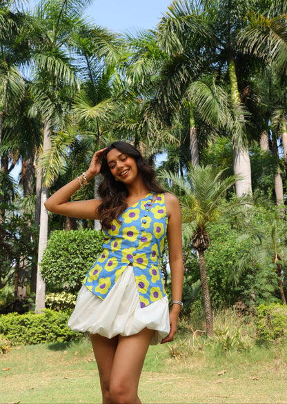 Citrus Bloom Balloon Skirt