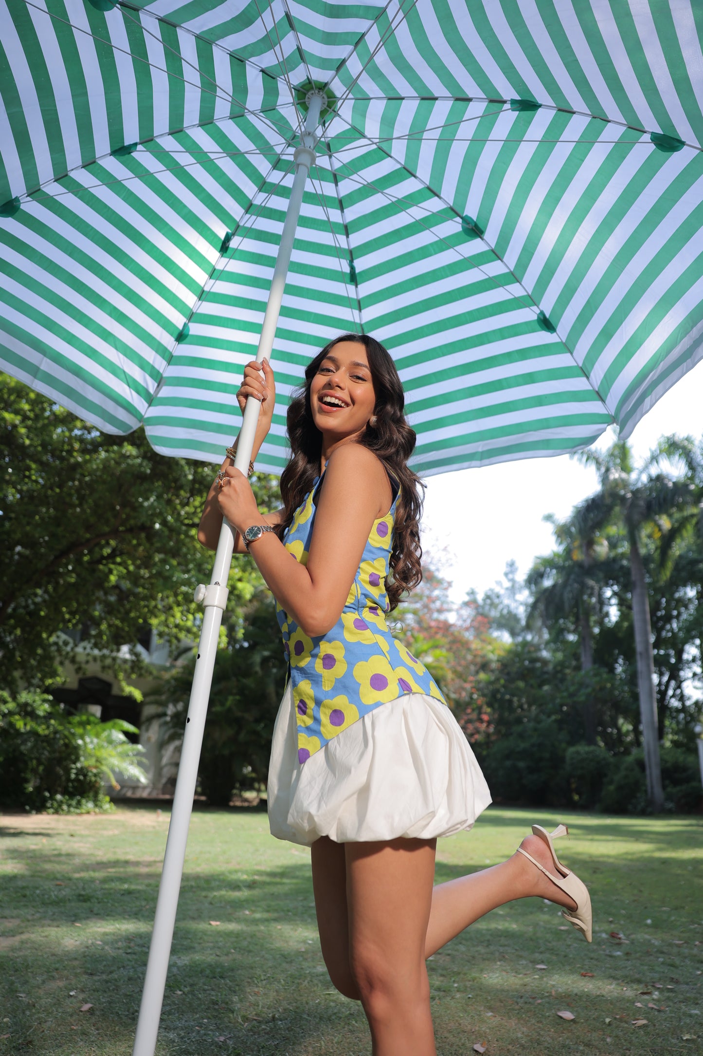 Citrus Bloom Balloon Skirt