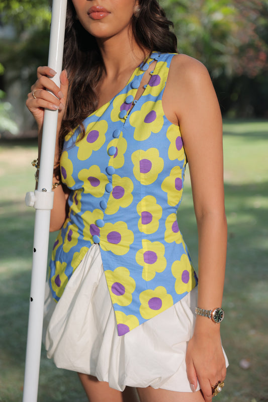 Citrus Bloom Balloon Skirt