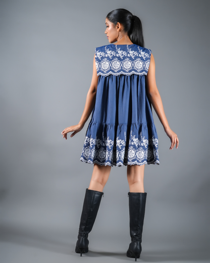Amy Cutwork Sailor Collar Dress
