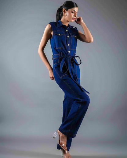 Janice Denim Jumpsuit