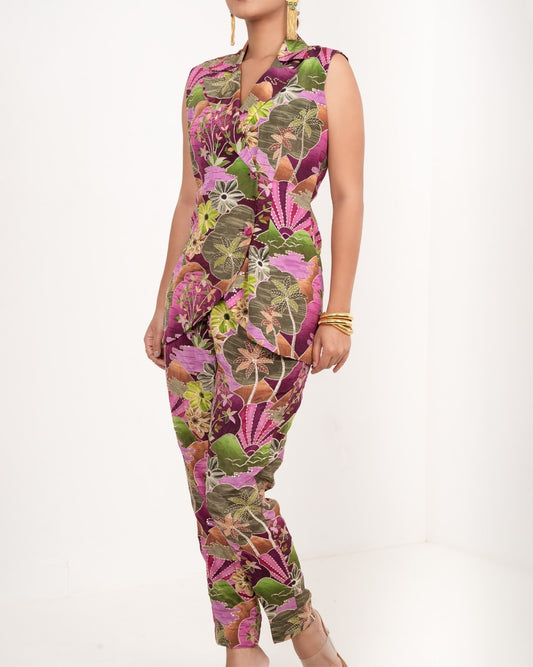IRA EMBROIDERED SLEEVELESS BLAZER