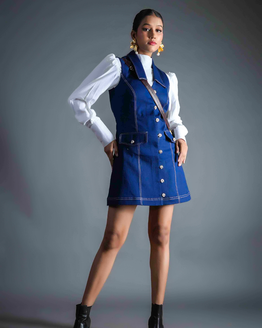 Monica Denim Dress with Shirt