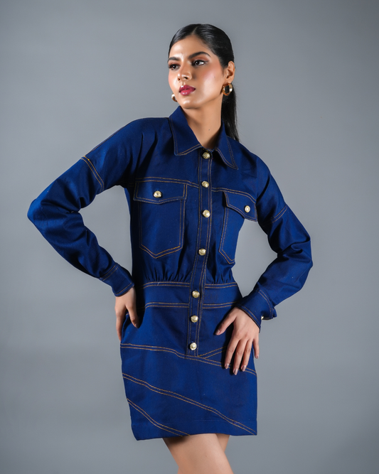 Phoebe Short Denim Dress