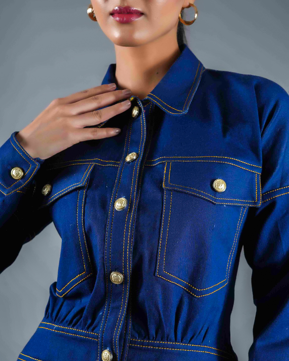 Phoebe Short Denim Dress
