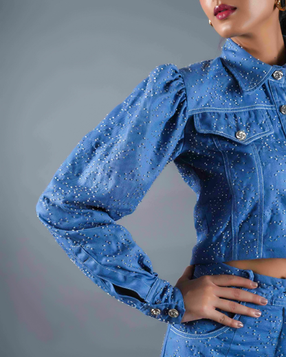 Estelle Embelished Denim Co-ord Set