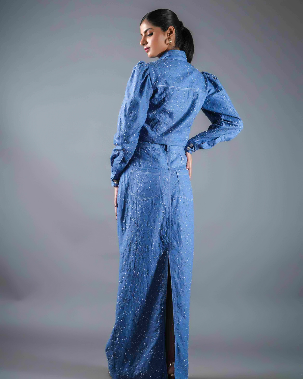 Estelle Embelished Denim Co-ord Set