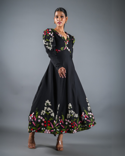 Georgina Embroidered Long Dress