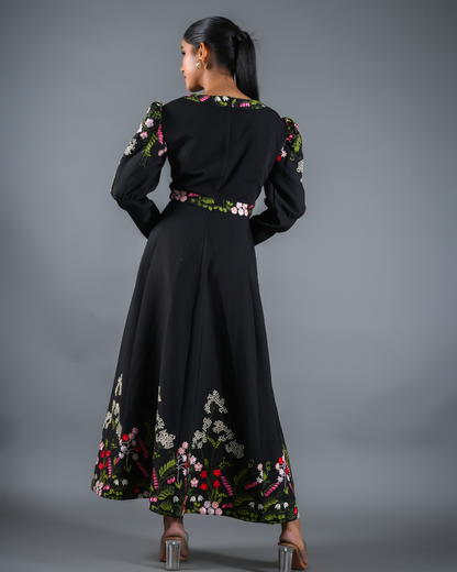 Georgina Embroidered Long Dress