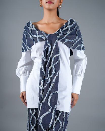 Judy Denim Fringe Co-ord set