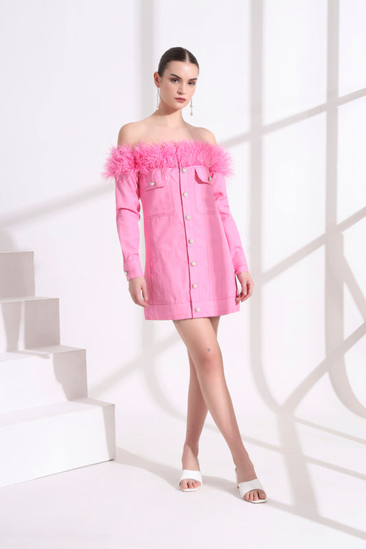 Rosalinda Feather Dress