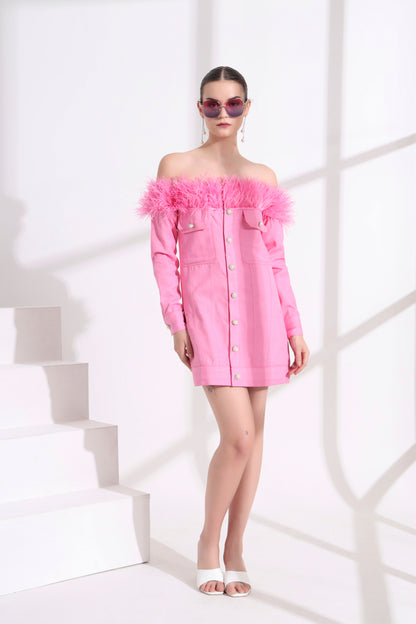 Rosalinda Feather Dress