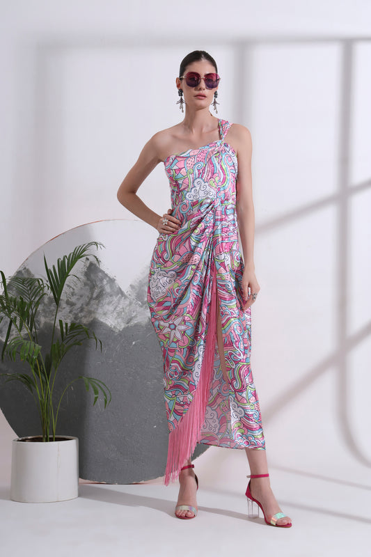 Axelle Drape Dress