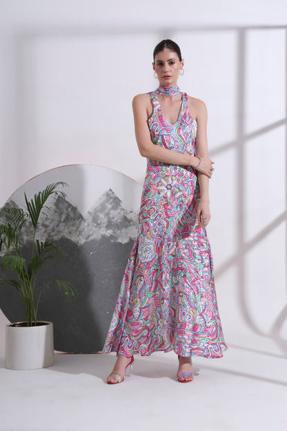 Axelle Scarf Maxi Dress