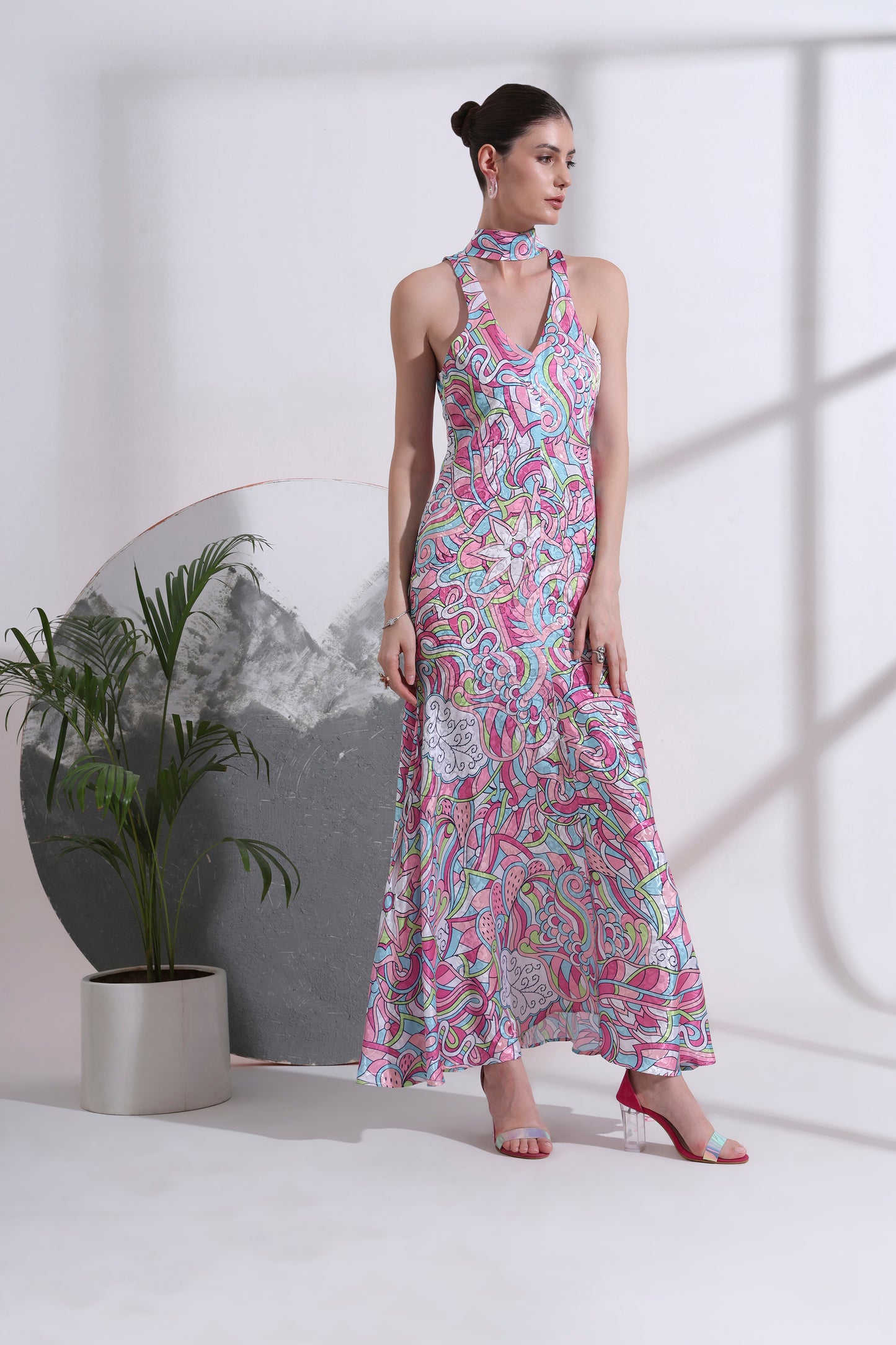 Axelle Scarf Maxi Dress