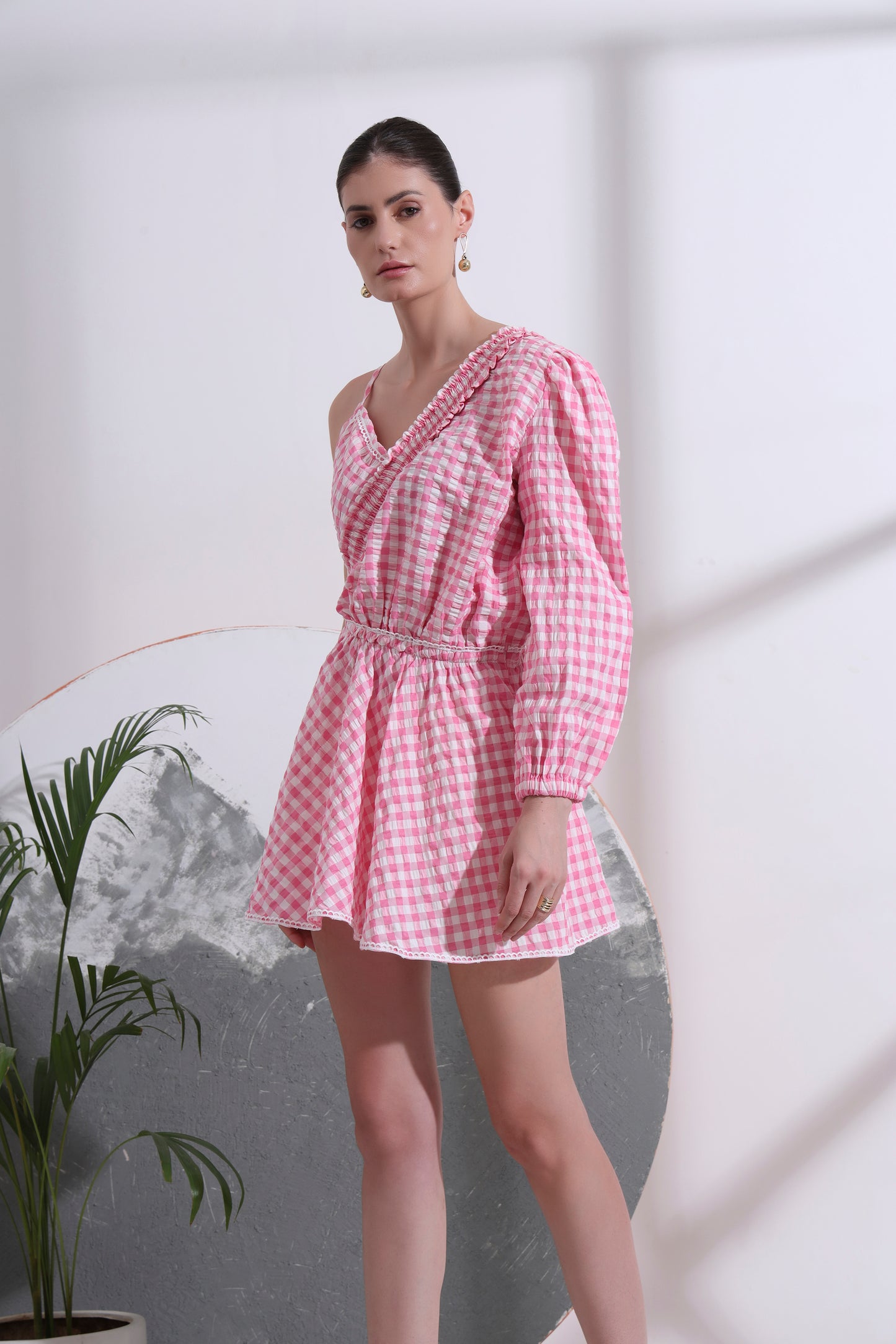Nolwenn Asymmetric Short Dress