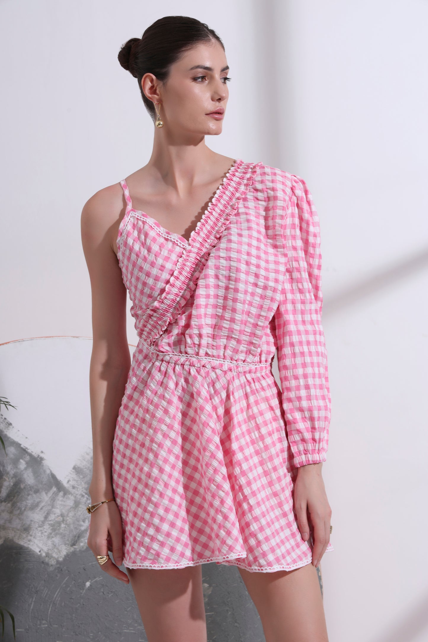 Nolwenn Asymmetric Short Dress