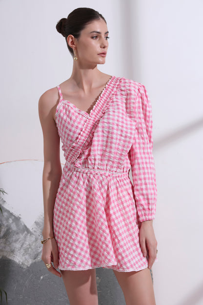Nolwenn Asymmetric Short Dress