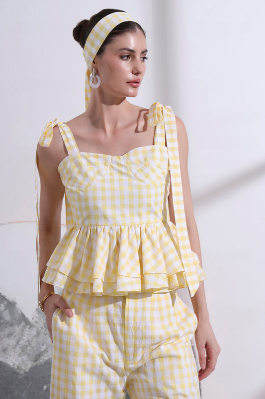 Gaelle Peplum Top