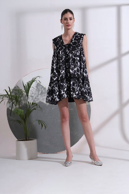 Soline Sailor Collar Short Dress