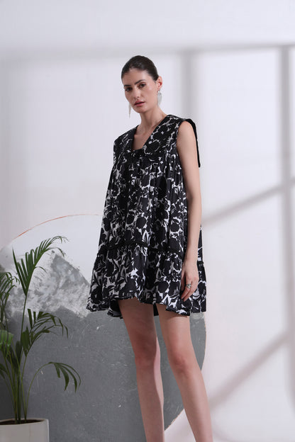 Soline Sailor Collar Short Dress