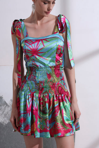 Liliana Smocked Short Dress