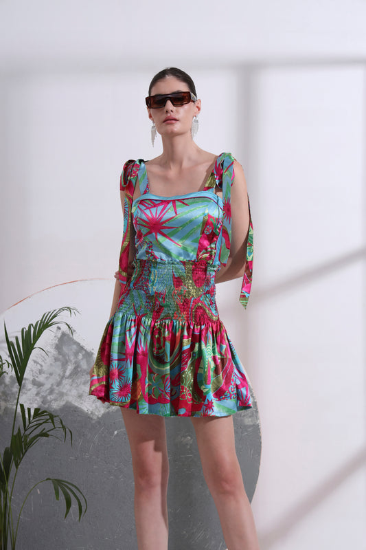 Liliana Smocked Short Dress