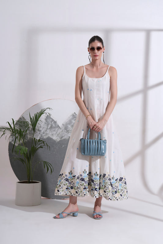 Elodie Embroidered Long Dress