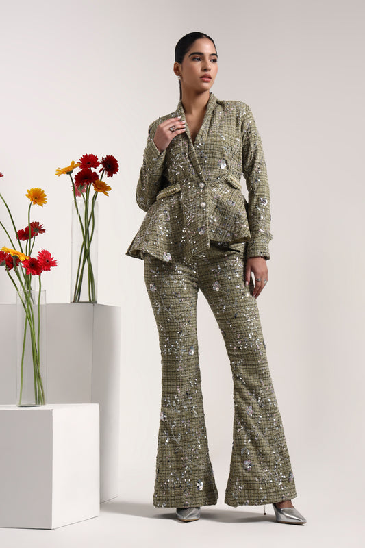 Aurélie Tweed Co-ord Set with Pants