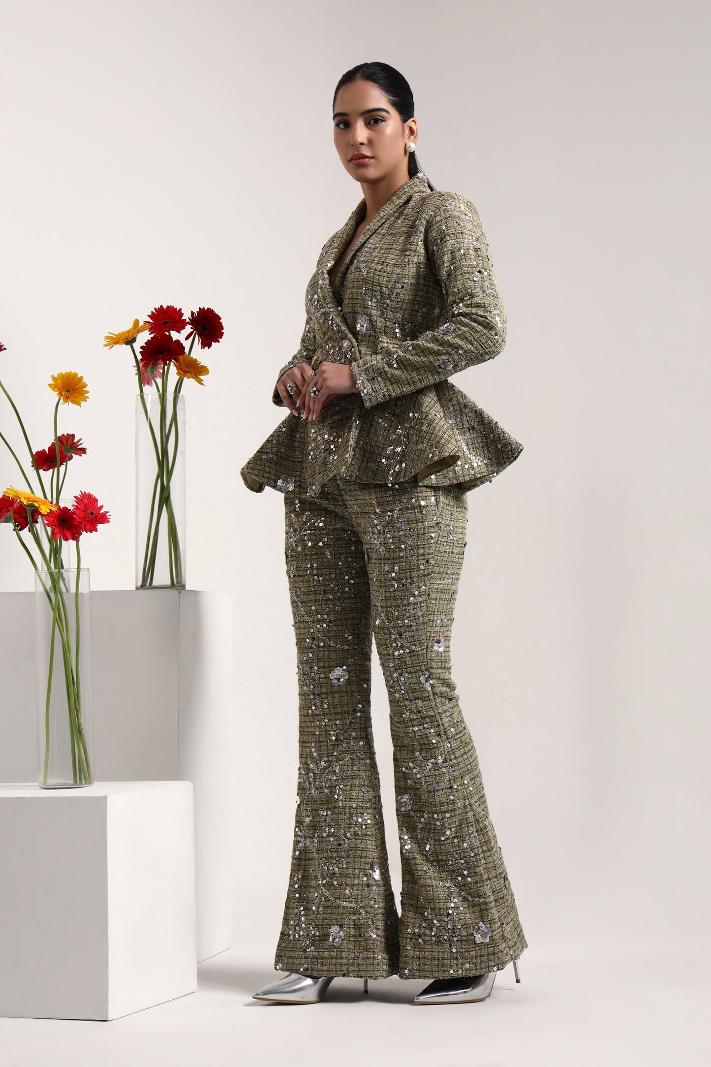 Aurélie Tweed Co-ord Set with Pants