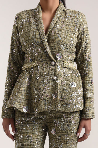 Aurélie Tweed Co-ord Set with Pants