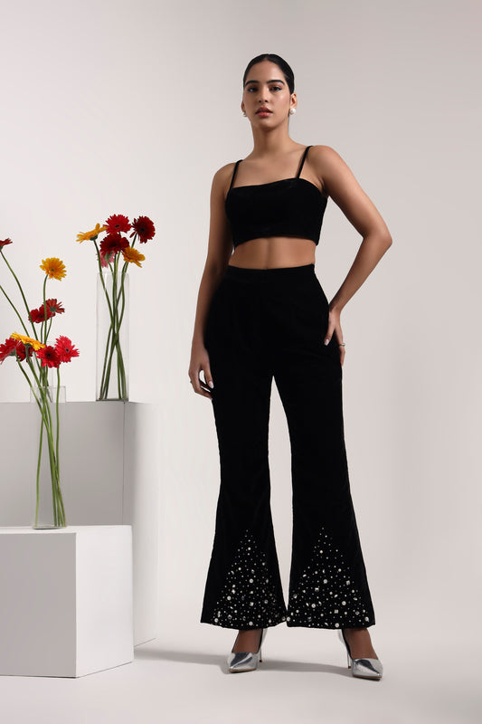 Celeste Crystal Velvet Pants