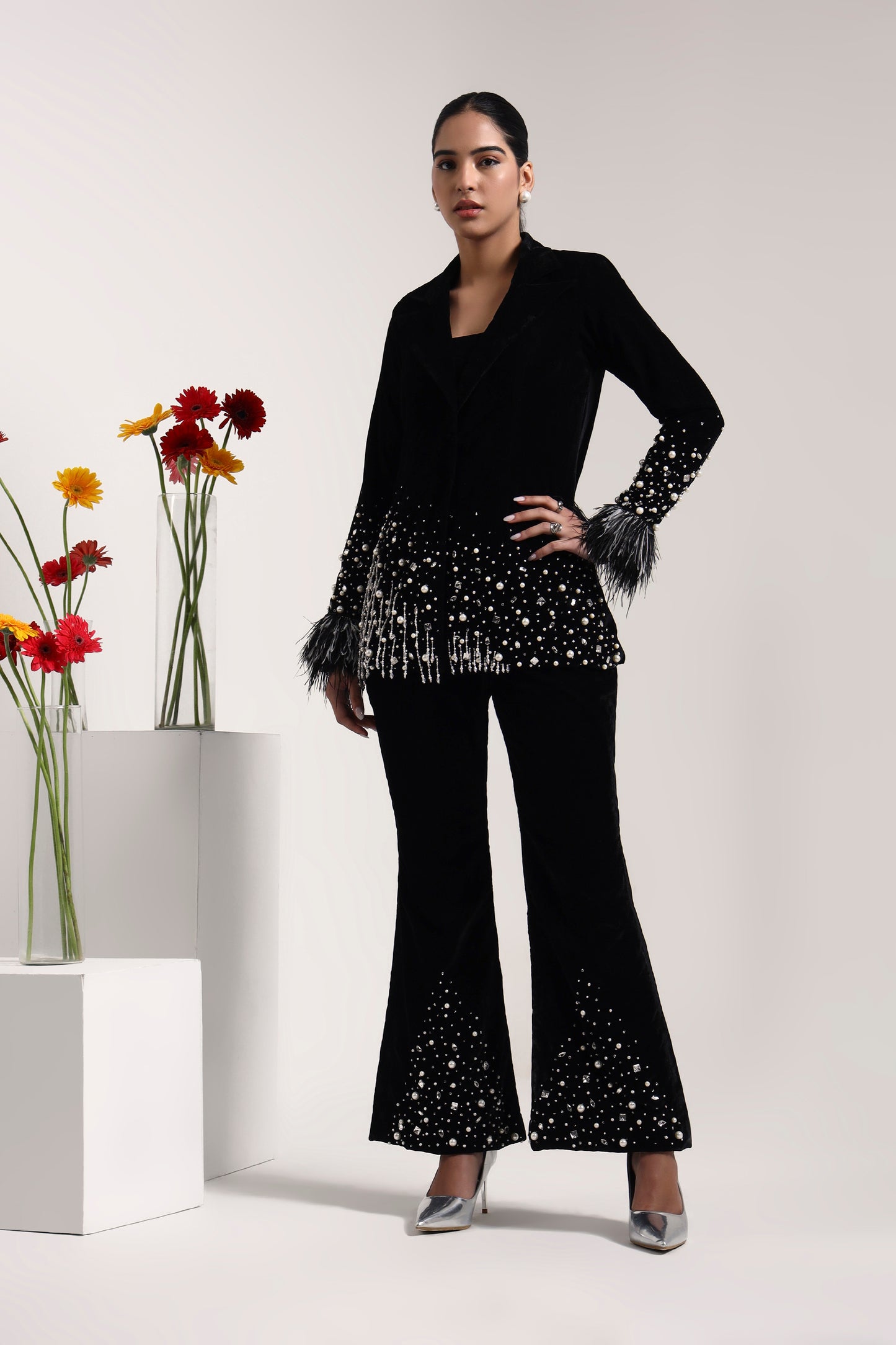 Celeste Crystal Velvet Pants