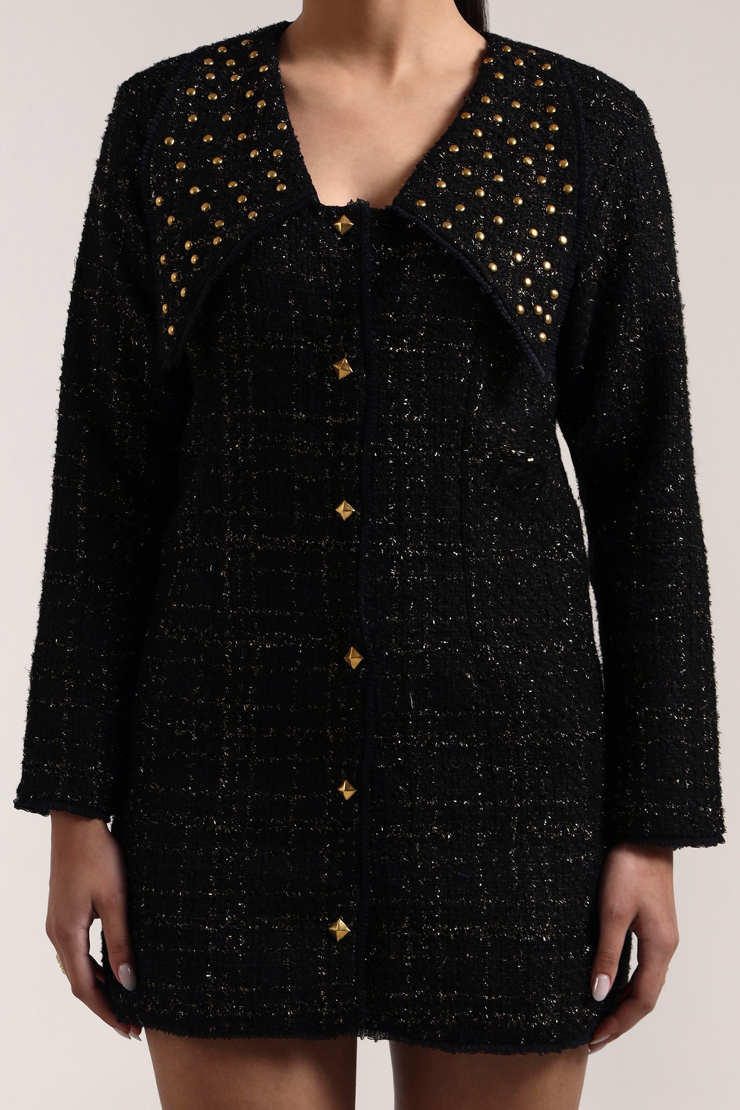 Opera Tweed Sailor Collar Dress