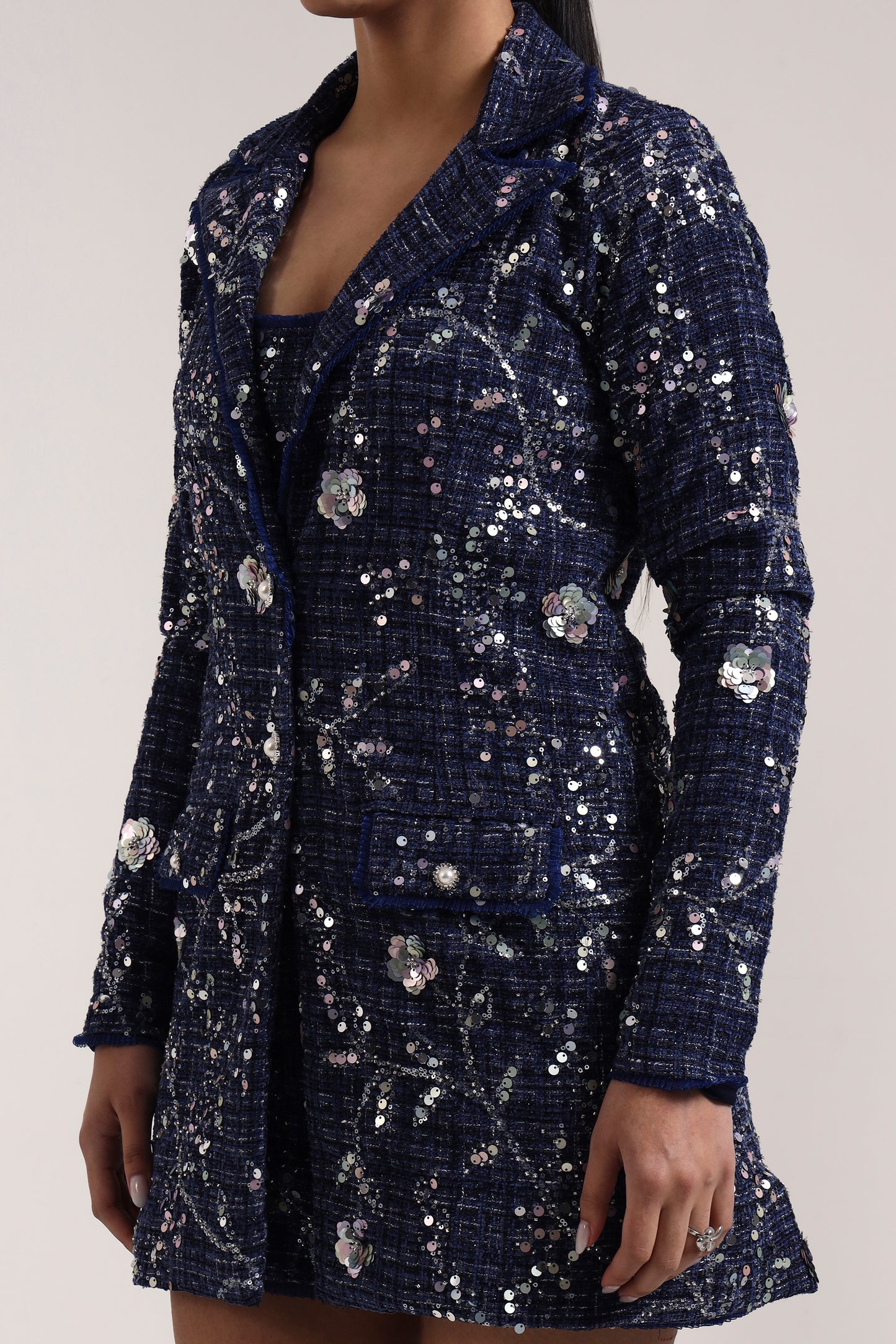 Nocturne Embroidered Tweed Dress & Coat