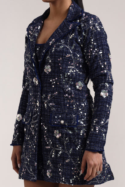 Nocturne Embroidered Tweed Dress & Coat