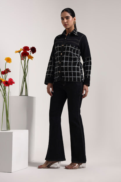 Gridelle Denim & Tweed Co-ord Set