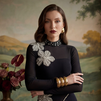 Noir Pina Colada Gown