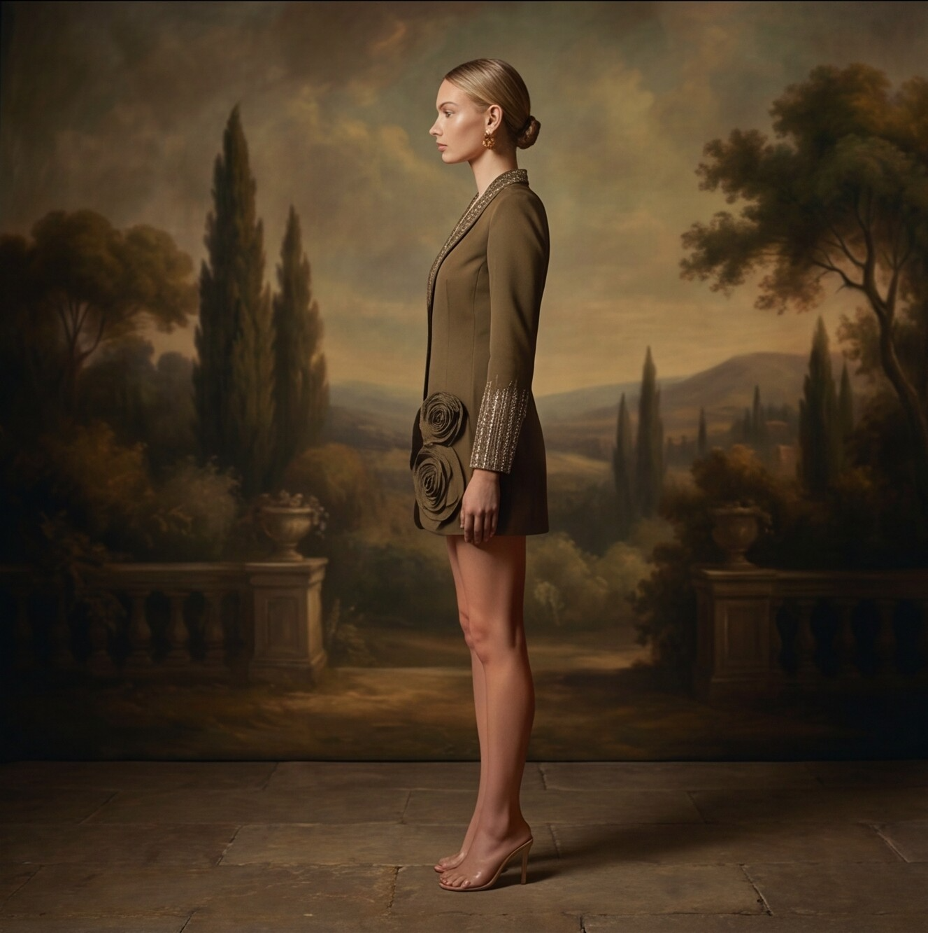 Olive Mule Dress