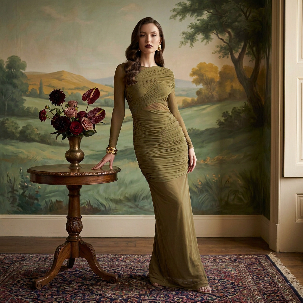 Olive Martini Gown