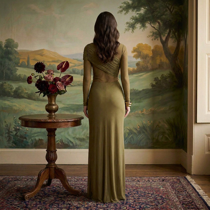 Olive Martini Gown