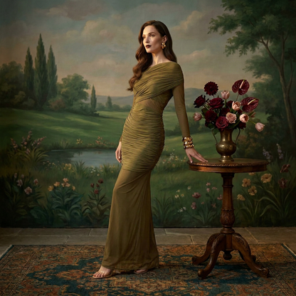 Olive Martini Gown