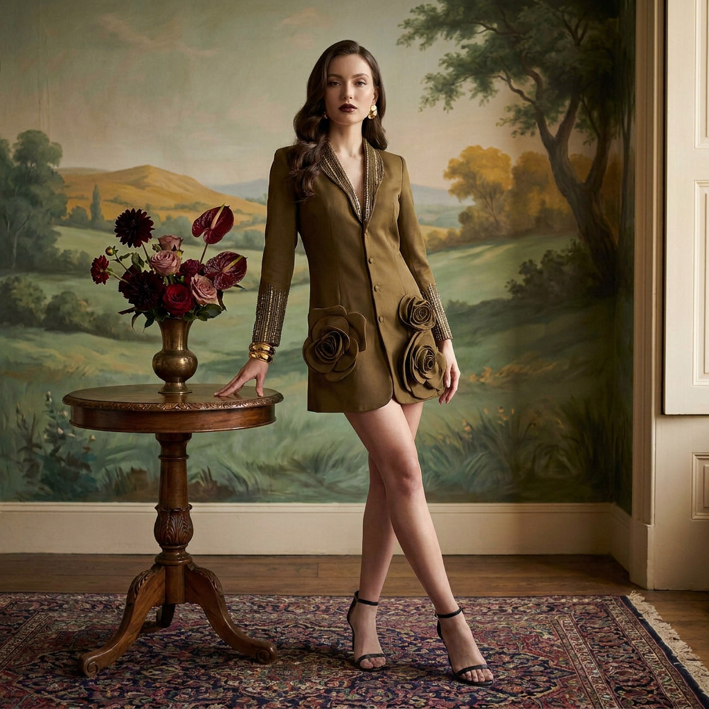 Olive Mule Dress